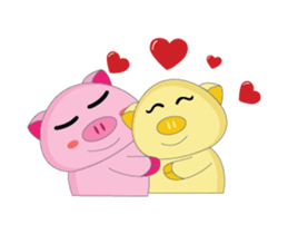 Plump Pink Couple In Love Animated sticker #15609654