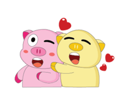 Plump Pink Couple In Love Animated sticker #15609655