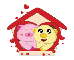 Plump Pink Couple In Love Animated sticker #15609657