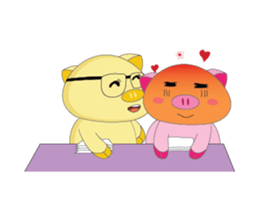 Plump Pink Couple In Love Animated sticker #15609661