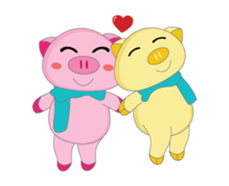 Plump Pink Couple In Love Animated sticker #15609664