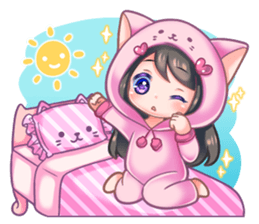 Daily life conversation of a pretty girl sticker #15610890