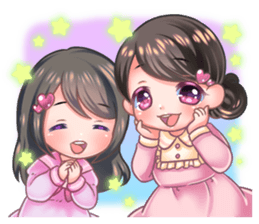 Daily life conversation of a pretty girl sticker #15610892