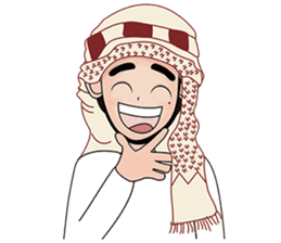 Happy Arab guy sticker #15611096