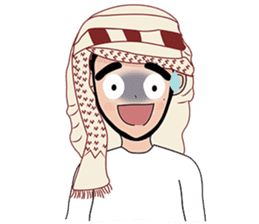 Happy Arab guy sticker #15611108