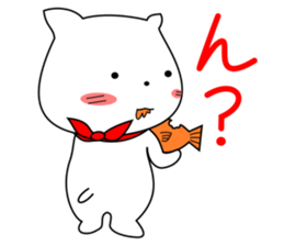 the theater of my pacey white cat "TAMA" sticker #15612050