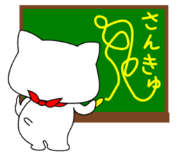 the theater of my pacey white cat "TAMA" sticker #15612074