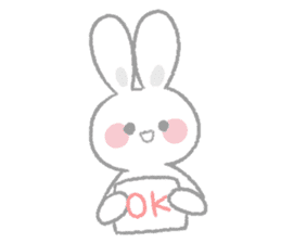 Fluffy rabbit sticker! sticker #15612670