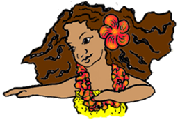 Hawaiian Hula Girl Leinani sticker #15612911