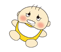 Cute Baby's feelings sticker #15613166
