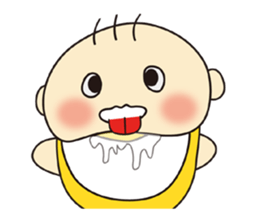 Cute Baby's feelings sticker #15613168