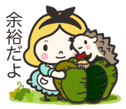 A lovely girl and a hedgehog 2 sticker #15613475