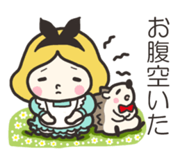 A lovely girl and a hedgehog 2 sticker #15613491