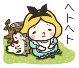 A lovely girl and a hedgehog 2 sticker #15613495