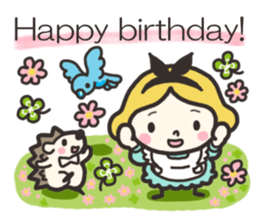 A lovely girl and a hedgehog 2 sticker #15613499