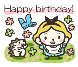 A lovely girl and a hedgehog 2 sticker #15613499