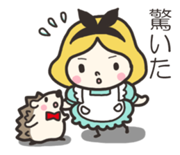 A lovely girl and a hedgehog 2 sticker #15613502