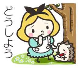 A lovely girl and a hedgehog 2 sticker #15613503