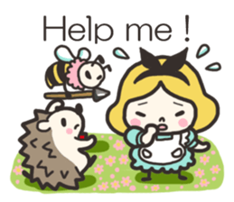 A lovely girl and a hedgehog 2 sticker #15613504