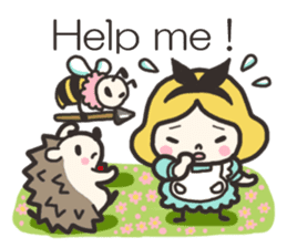 A lovely girl and a hedgehog 2 sticker #15613504