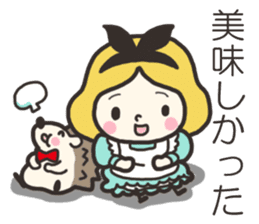 A lovely girl and a hedgehog 2 sticker #15613505