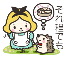 A lovely girl and a hedgehog 2 sticker #15613507