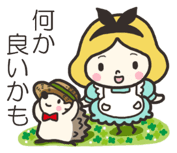 A lovely girl and a hedgehog 2 sticker #15613508