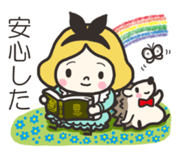 A lovely girl and a hedgehog 2 sticker #15613513