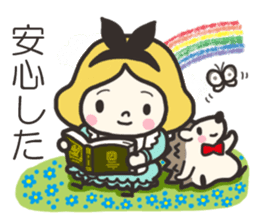 A lovely girl and a hedgehog 2 sticker #15613513