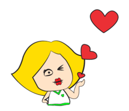 Mischievous Emotions of School Age Girl sticker #15615978