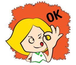 Mischievous Emotions of School Age Girl sticker #15615979