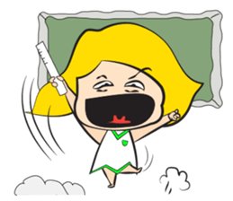 Mischievous Emotions of School Age Girl sticker #15615980