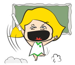Mischievous Emotions of School Age Girl sticker #15615980