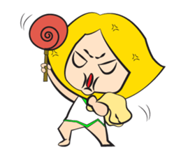 Mischievous Emotions of School Age Girl sticker #15615981
