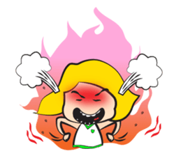 Mischievous Emotions of School Age Girl sticker #15615983