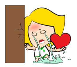 Mischievous Emotions of School Age Girl sticker #15615984