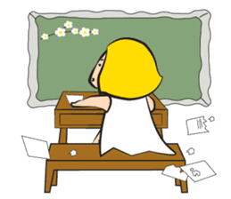 Mischievous Emotions of School Age Girl sticker #15615985