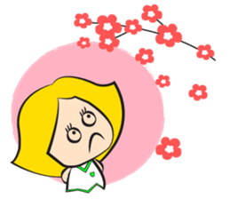 Mischievous Emotions of School Age Girl sticker #15615986
