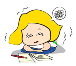Mischievous Emotions of School Age Girl sticker #15615987