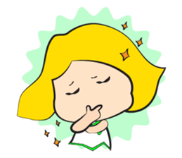 Mischievous Emotions of School Age Girl sticker #15615988