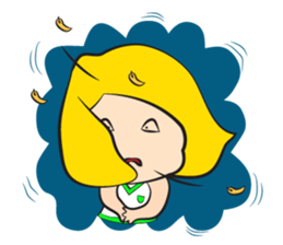 Mischievous Emotions of School Age Girl sticker #15615990