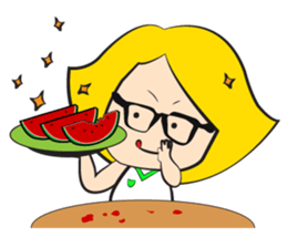 Mischievous Emotions of School Age Girl sticker #15615992