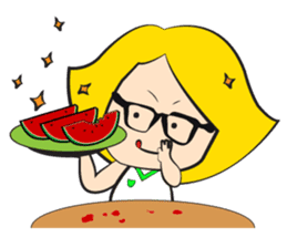 Mischievous Emotions of School Age Girl sticker #15615992