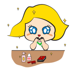 Mischievous Emotions of School Age Girl sticker #15615993