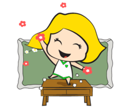 Mischievous Emotions of School Age Girl sticker #15615994