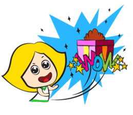 Mischievous Emotions of School Age Girl sticker #15615997