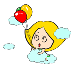 Mischievous Emotions of School Age Girl sticker #15615998