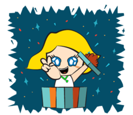 Mischievous Emotions of School Age Girl sticker #15615999