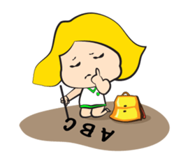 Mischievous Emotions of School Age Girl sticker #15616000