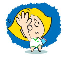 Mischievous Emotions of School Age Girl sticker #15616001